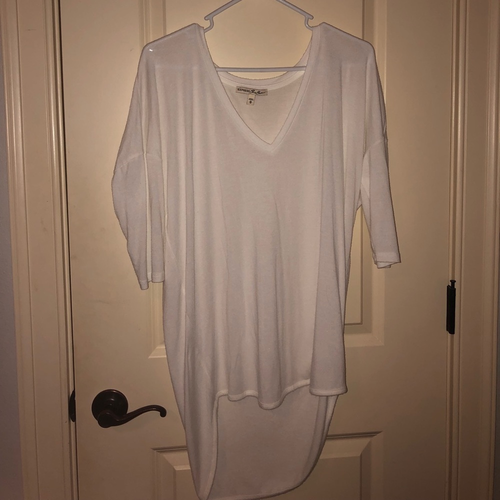 Express White 3/4 length shirt